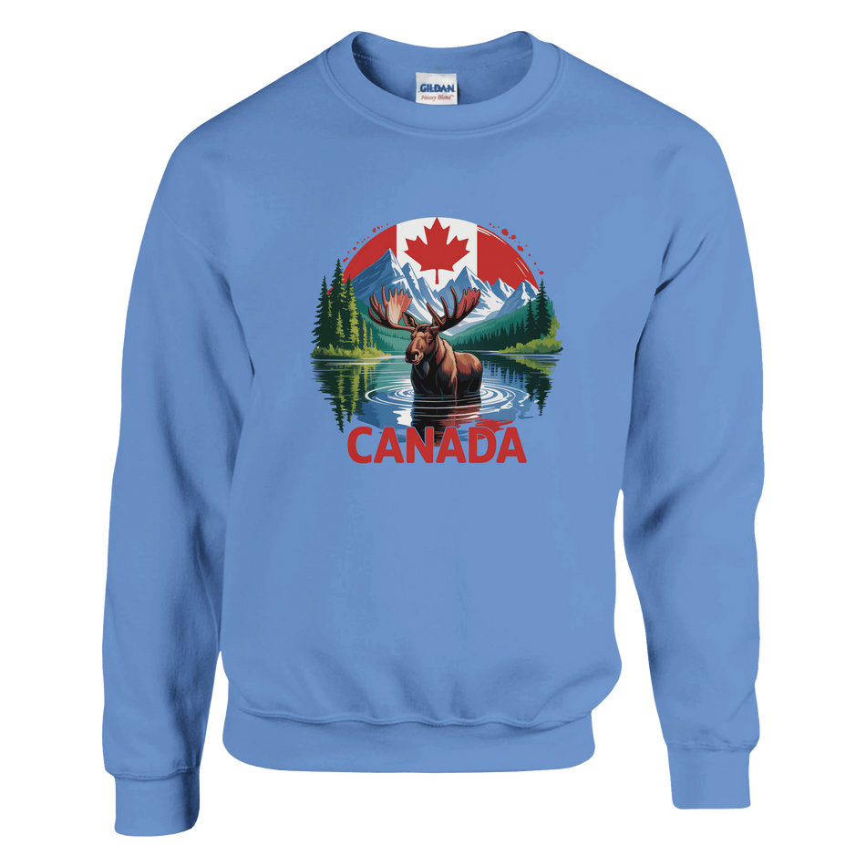 Canada Moose & Mountains Heavy Blend Sweatshirt – Classic Comfort - KPAP Canada