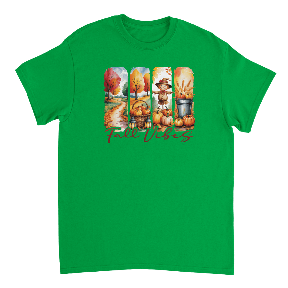 Autumn Harvest "Fall Vibes" T-Shirt – Heavyweight Cotton, Classic Fit, Durable Casual Wear - KPAP Canada