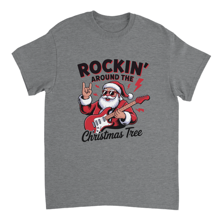 Rockin' Around the Christmas Tree Cotton T-Shirt – Classic Fit Holiday Apparel - KPAP Canada