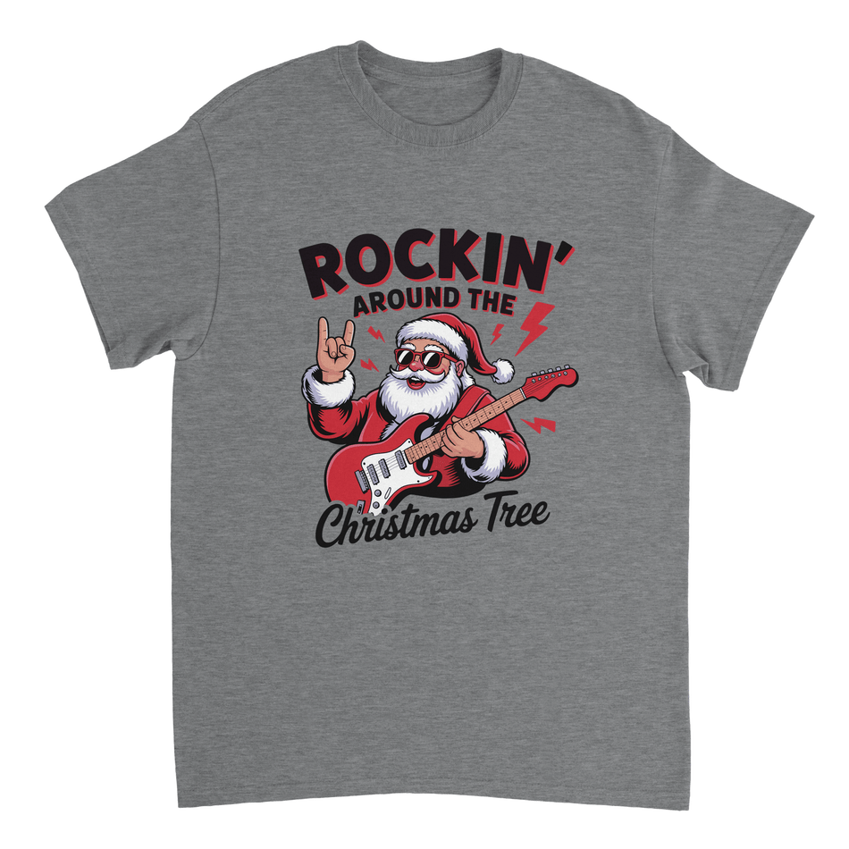 Rockin' Around the Christmas Tree Cotton T-Shirt – Classic Fit Holiday Apparel - KPAP Canada