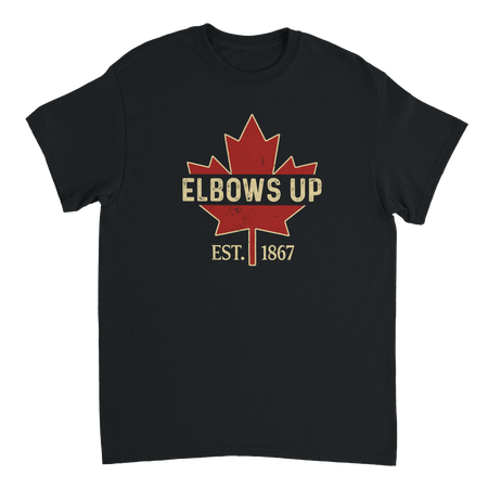Elbows Up Canada! Classic Fit Cotton T-Shirt – Durable Casual Wear - KPAP Canada