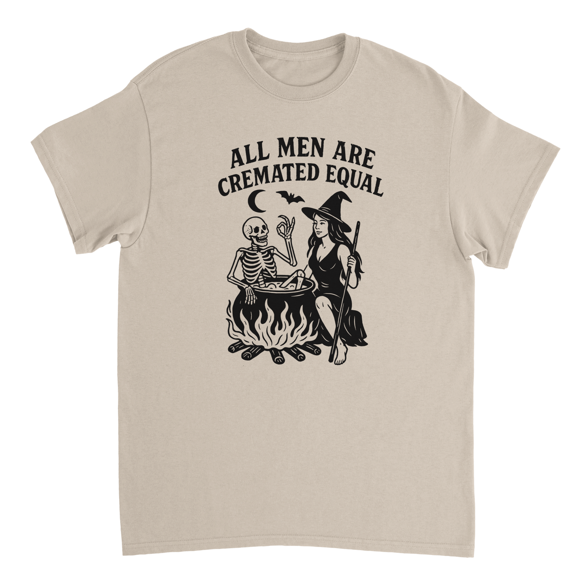 Unisex T-Shirt - All Men Are Cremated Equally - Classic Fit Cotton Tee - KPAP Canada