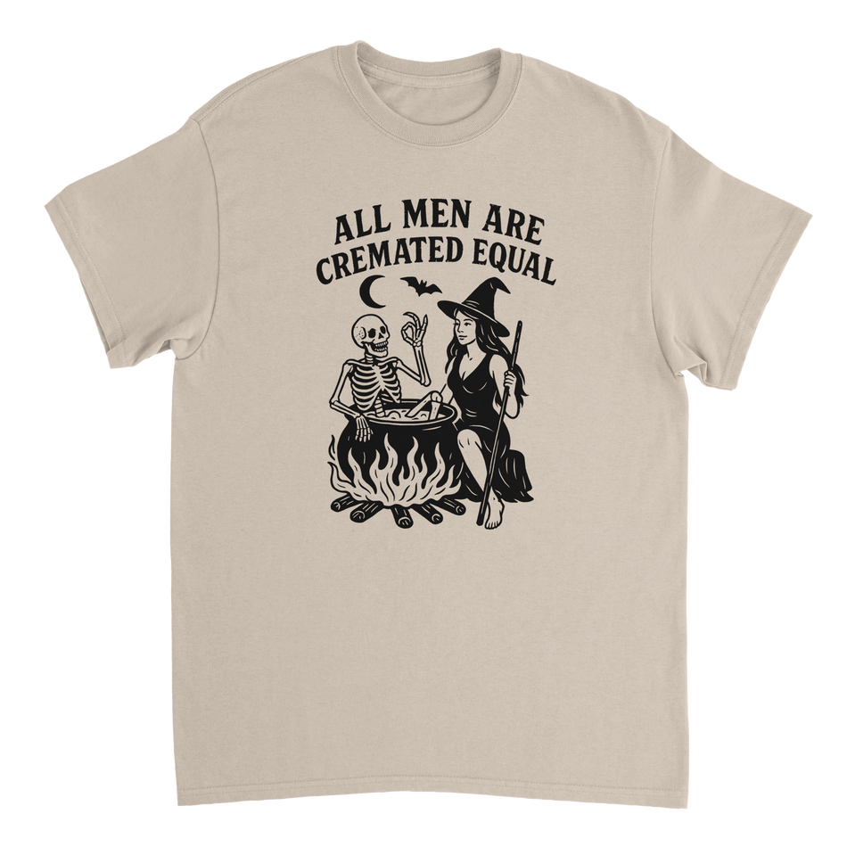 Unisex T-Shirt - All Men Are Cremated Equally - Classic Fit Cotton Tee - KPAP Canada