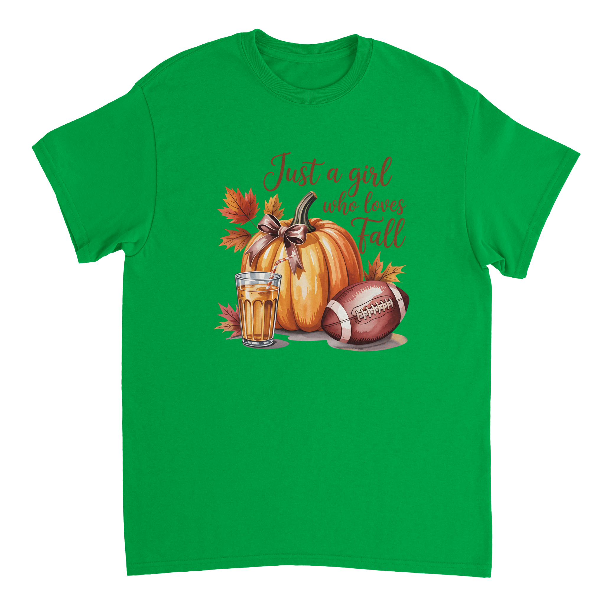 Just a Girl Who Loves Fall T-Shirt – Cozy Autumn Vibes, Premium Cotton, Classic Fit for Everyday Comfort - KPAP Canada