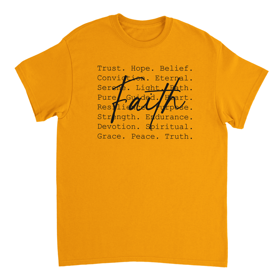 Faith Inspired Heavyweight Cotton T-Shirt – Classic Fit & Comfortable - KPAP Canada
