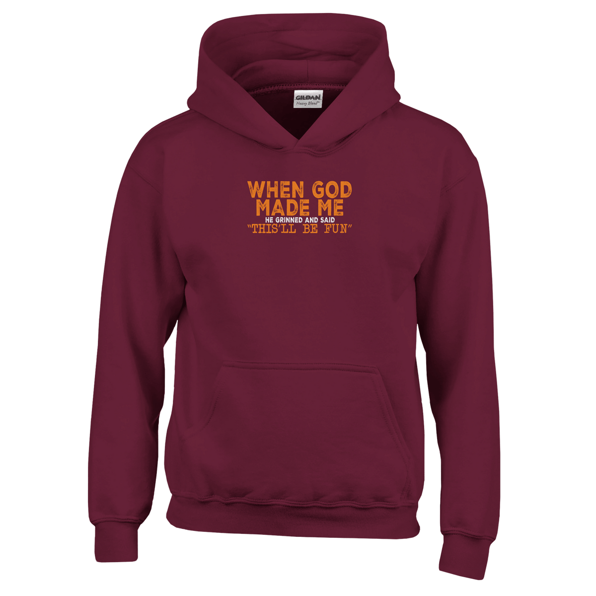 When God Made Me Kids Classic Pullover Hoodie - KPAP Canada