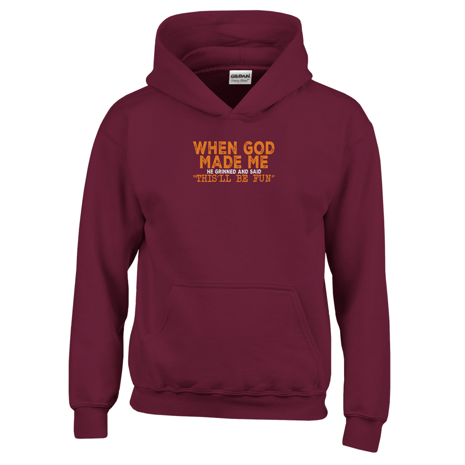 When God Made Me Kids Classic Pullover Hoodie - KPAP Canada