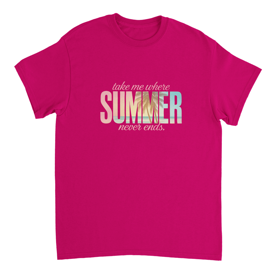 Endless Summer Vibes T-Shirt – Pastel Dreamscape, Premium Cotton, Classic Fit, Durable Casual Wear - KPAP Canada