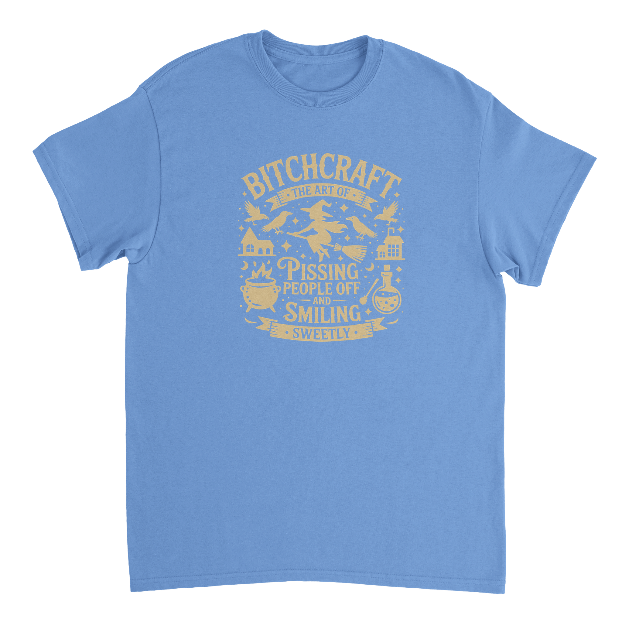 Bitchcraft: The Art of Pissing People Off & Smiling Sweetly T-Shirt – Witchy, Sassy & Spooky Cotton Tee - KPAP Canada