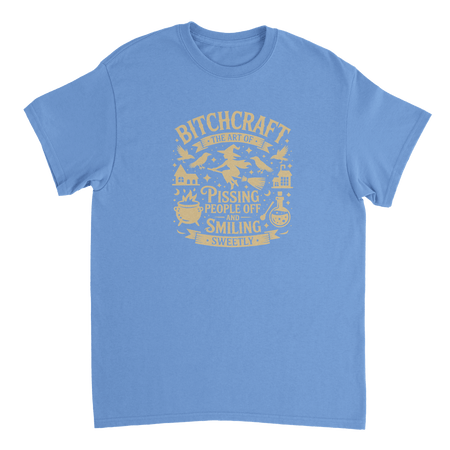 Bitchcraft: The Art of Pissing People Off & Smiling Sweetly T-Shirt – Witchy, Sassy & Spooky Cotton Tee - KPAP Canada