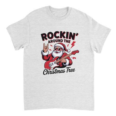 Rockin' Around the Christmas Tree Cotton T-Shirt – Classic Fit Holiday Apparel - KPAP Canada