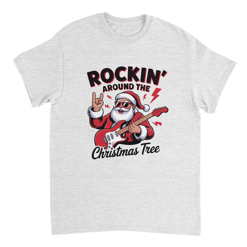 Rockin' Around the Christmas Tree Cotton T-Shirt – Classic Fit Holiday Apparel - KPAP Canada