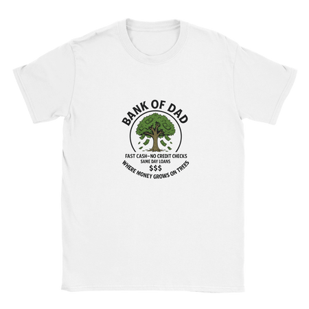 Funny 'Bank of Dad' T-Shirt – Soft Fabric - KPAP Canada