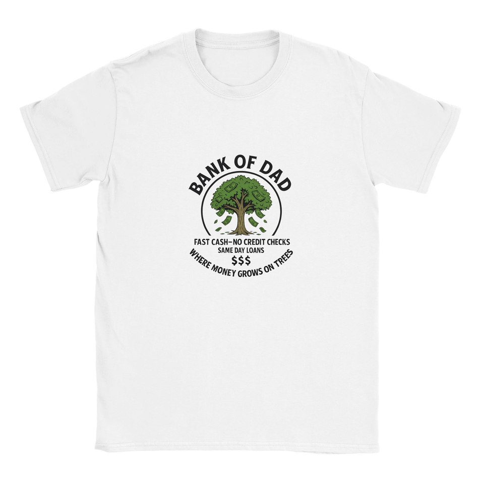 Funny 'Bank of Dad' T-Shirt – Soft Fabric - KPAP Canada