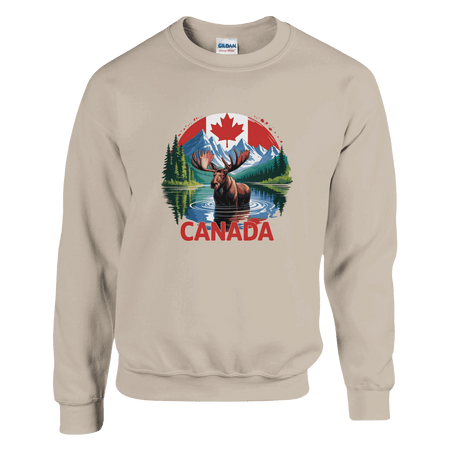 Canada Moose & Mountains Heavy Blend Sweatshirt – Classic Comfort - KPAP Canada