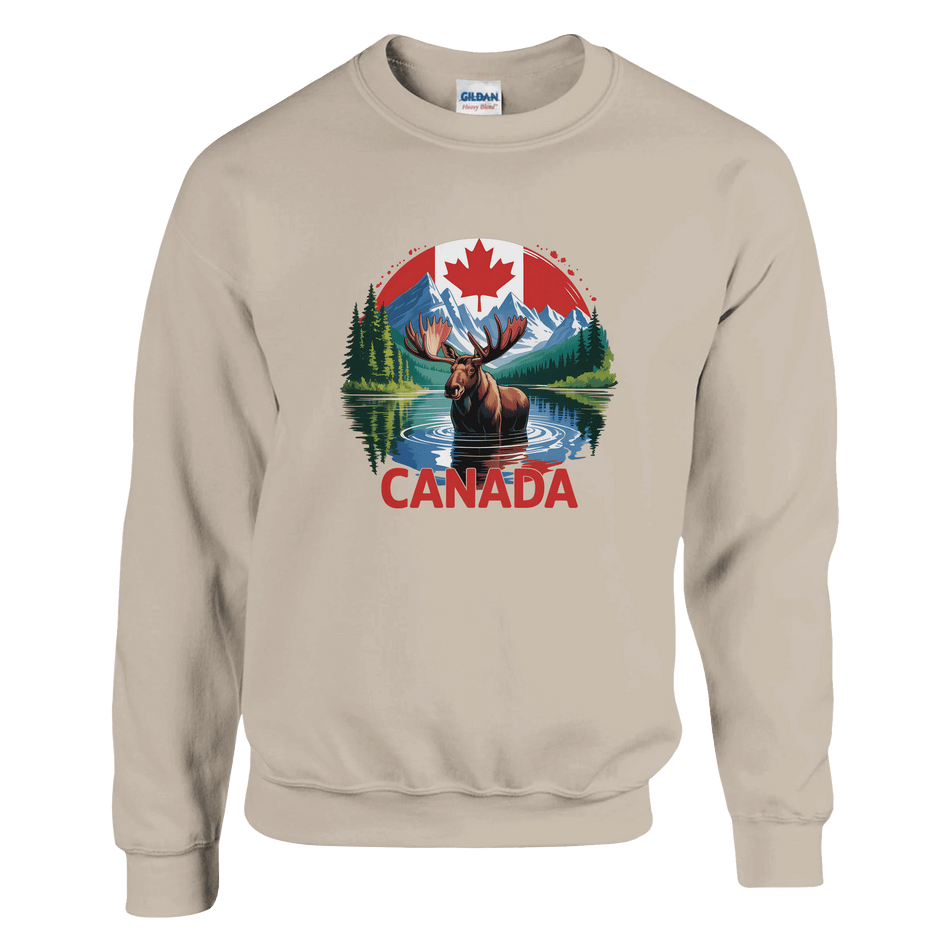 Canada Moose & Mountains Heavy Blend Sweatshirt – Classic Comfort - KPAP Canada