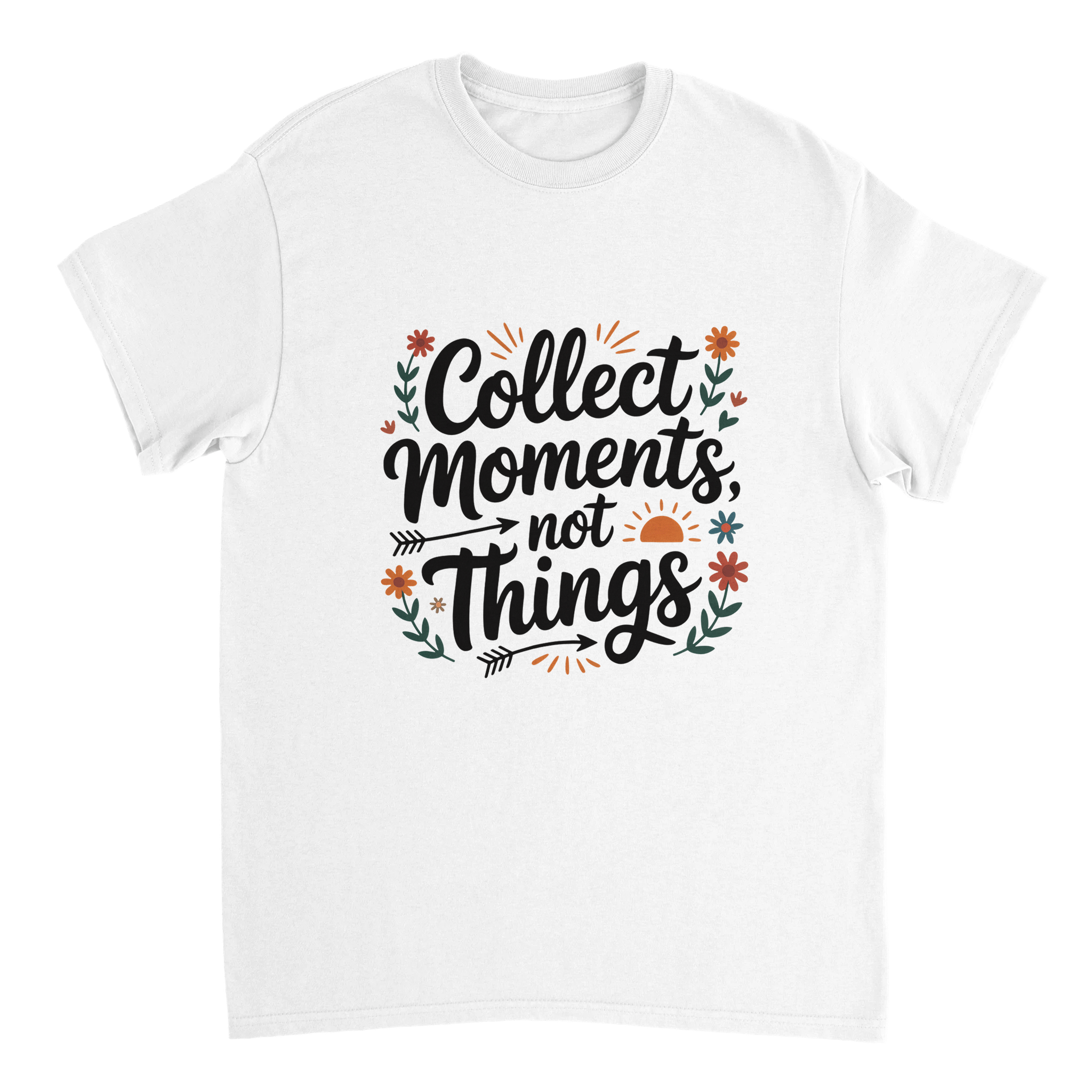 Collect Moments Not Things Cotton T-Shirt – Classic Fit Casual Wear - KPAP Canada
