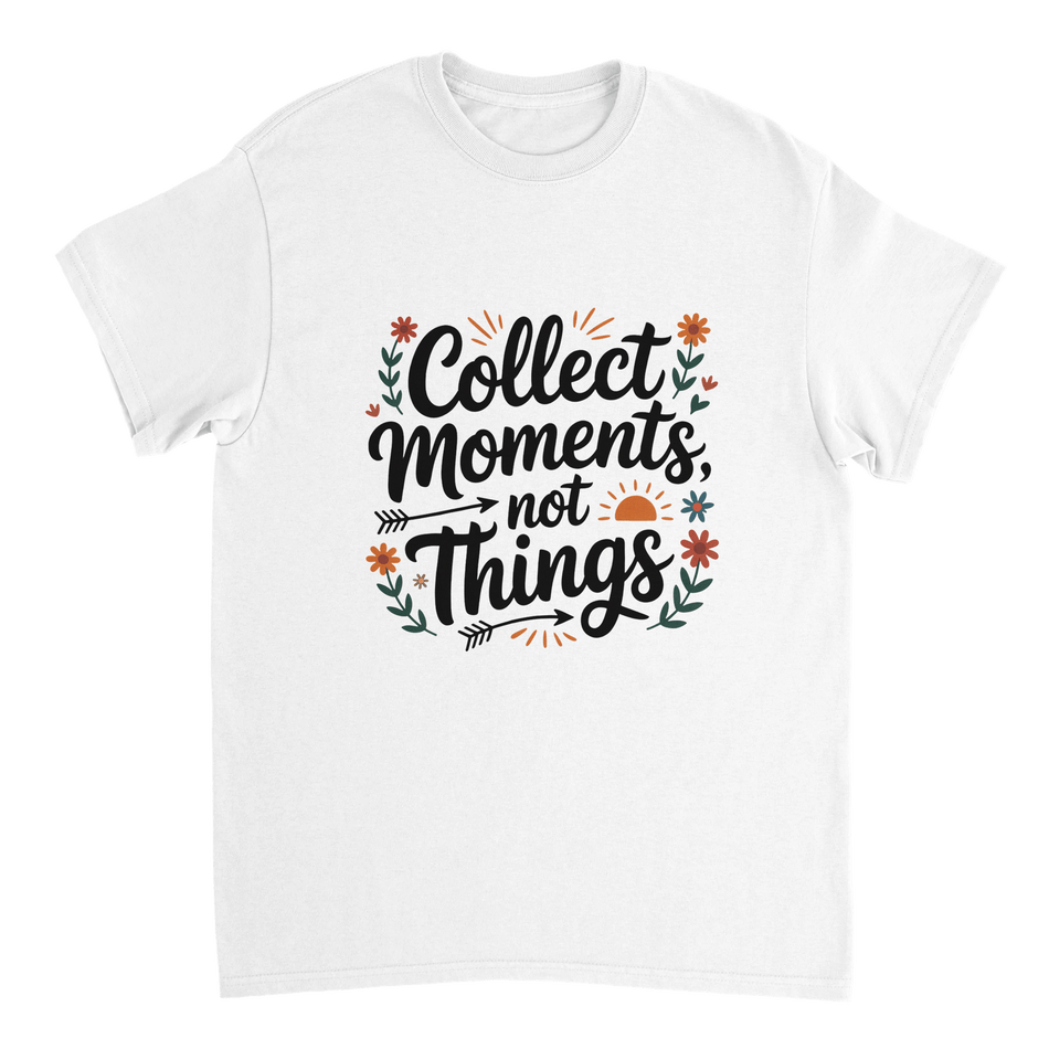 Collect Moments Not Things Cotton T-Shirt – Classic Fit Casual Wear - KPAP Canada
