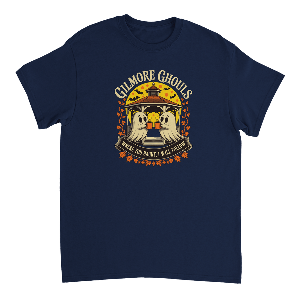 Gilmore Ghouls 'Where You Haunt, I Will Follow' T-Shirt – Spooky Cozy Comfort, Heavyweight Cotton - KPAP Canada