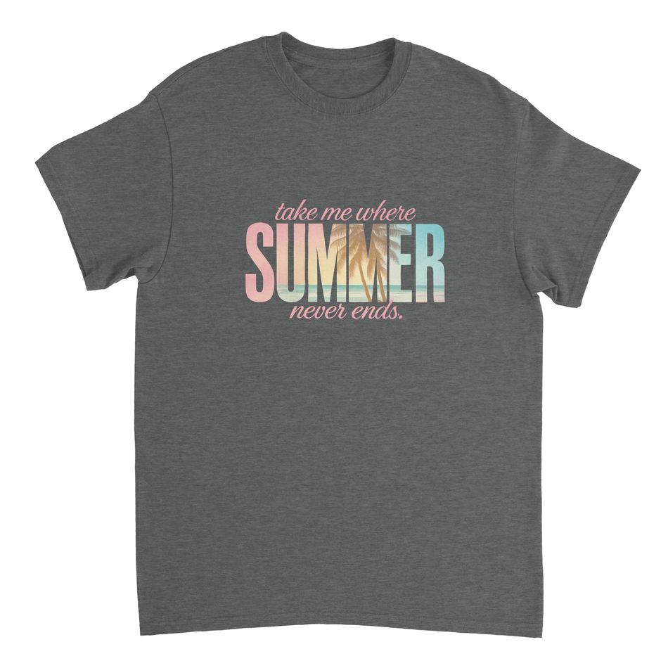 Endless Summer Vibes T-Shirt – Pastel Dreamscape, Premium Cotton, Classic Fit, Durable Casual Wear - KPAP Canada
