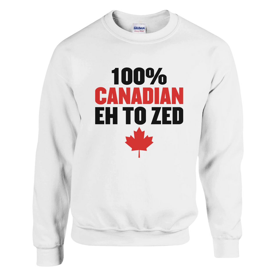 Classic Canadian Sweatshirt - 100% Canadian Eh to Z Design - KPAP Canada