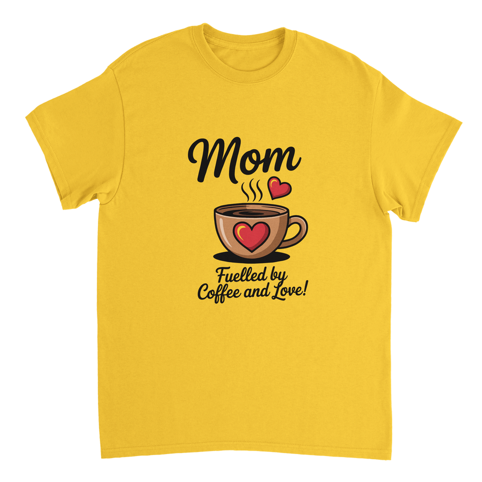 Coffee & Love Mom T-Shirt – Heavyweight Cotton Tee for Moms - KPAP Canada