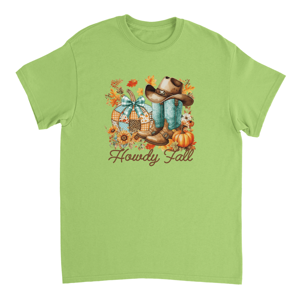 Howdy Fall Western T-Shirt – Rustic Autumn Cowboy Style, Heavyweight Cotton Tee for Dad - KPAP Canada
