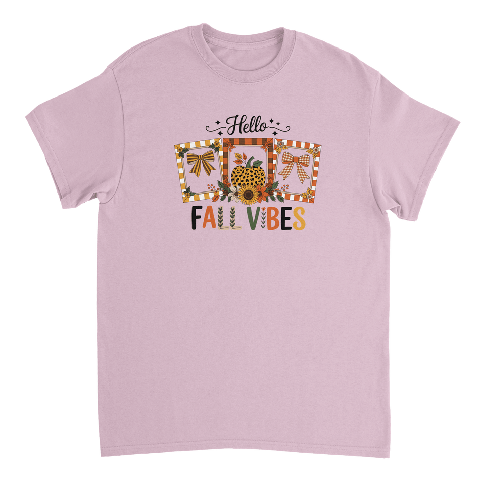 Hello Autumn Vibes T-Shirt – Cozy Fall Comfort, Classic Fit, Durable Casual Wear - KPAP Canada