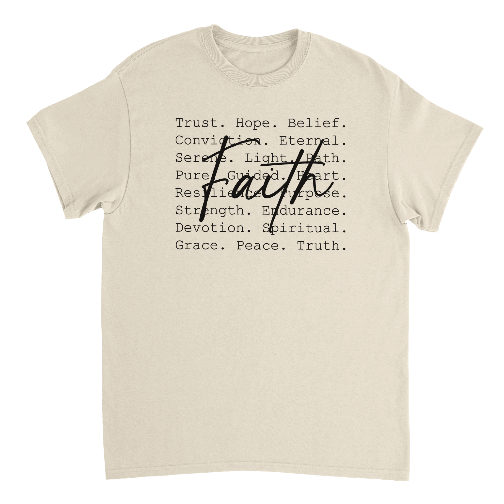 Faith Inspired Heavyweight Cotton T-Shirt – Classic Fit & Comfortable - KPAP Canada