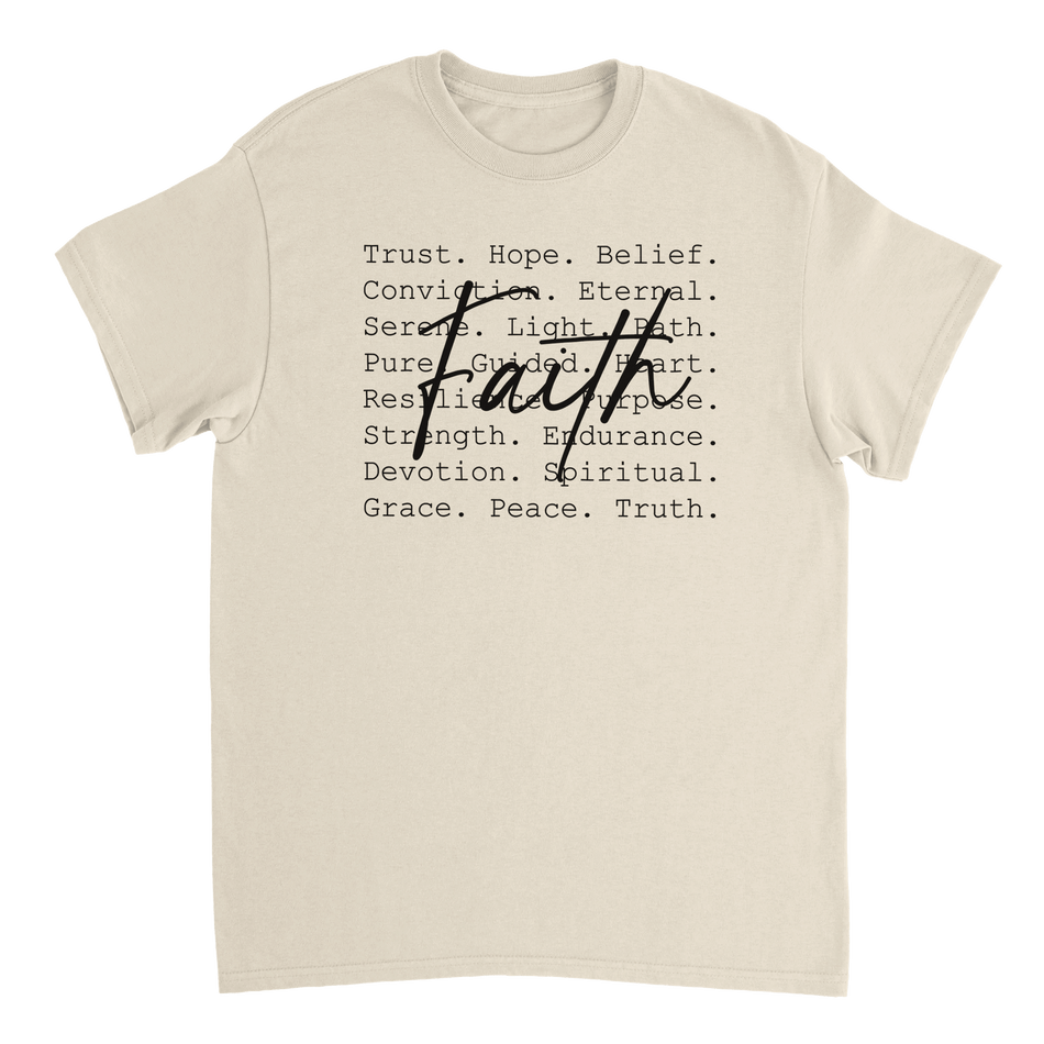 Faith Inspired Heavyweight Cotton T-Shirt – Classic Fit & Comfortable - KPAP Canada
