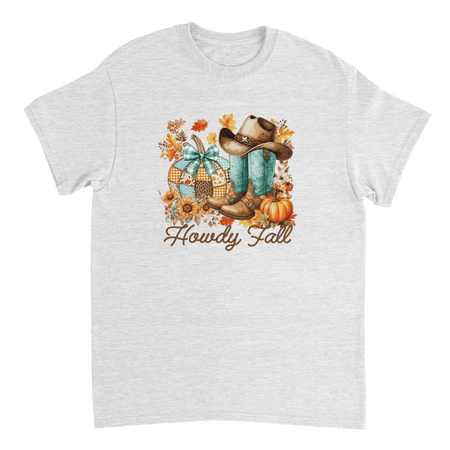 Howdy Fall Western T-Shirt – Rustic Autumn Cowboy Style, Heavyweight Cotton Tee for Dad - KPAP Canada