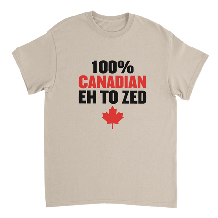 100% Canadian Eh to Zed T-Shirt – Premium Cotton, Classic Fit, National Pride Wear - KPAP Canada