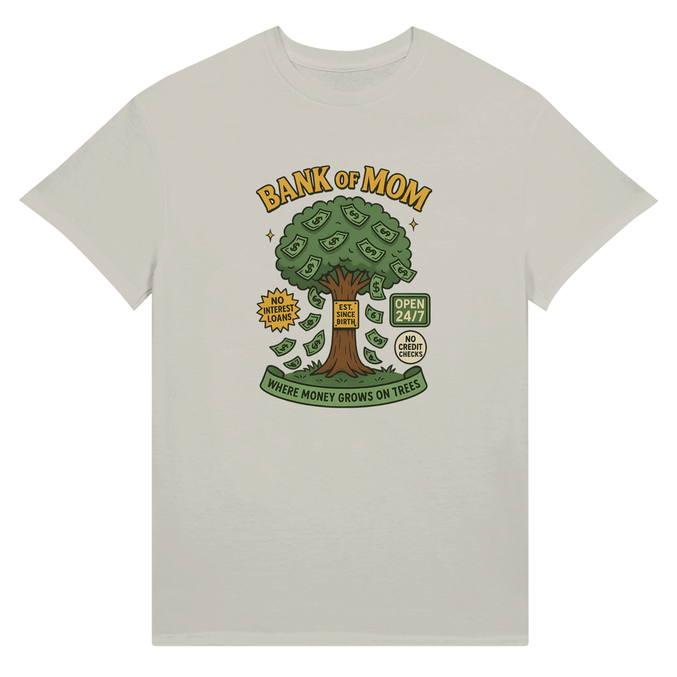Ultra Cotton T-Shirt - 'Bank of Mom' Design for Unisex Style - KPAP Canada