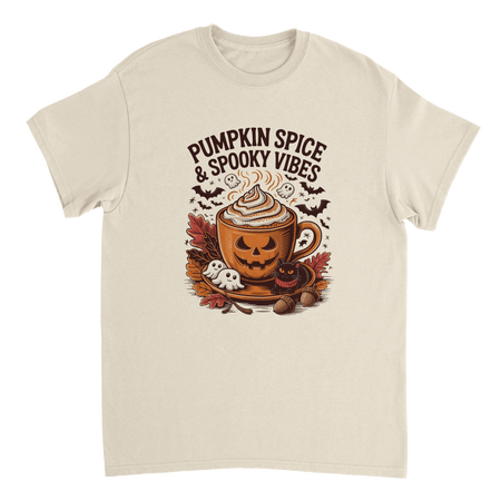 Spooky Pumpkin Spice Latte T-Shirt – Autumn Vibes, Halloween Fun, Heavyweight Cotton Tee - KPAP Canada