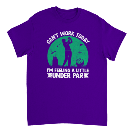 Feeling Under Par Golf T-Shirt – Humorous Dad Golfing Tee, Heavyweight Cotton, Classic Fit, Durable Casual Wear - KPAP Canada