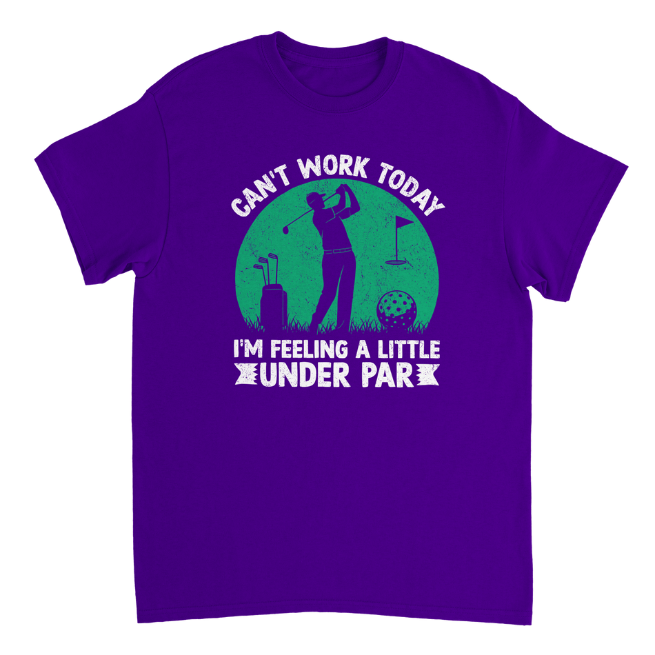 Feeling Under Par Golf T-Shirt – Humorous Dad Golfing Tee, Heavyweight Cotton, Classic Fit, Durable Casual Wear - KPAP Canada