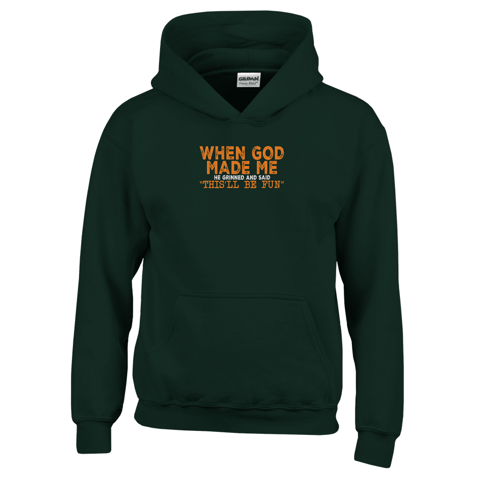 When God Made Me Kids Classic Pullover Hoodie - KPAP Canada