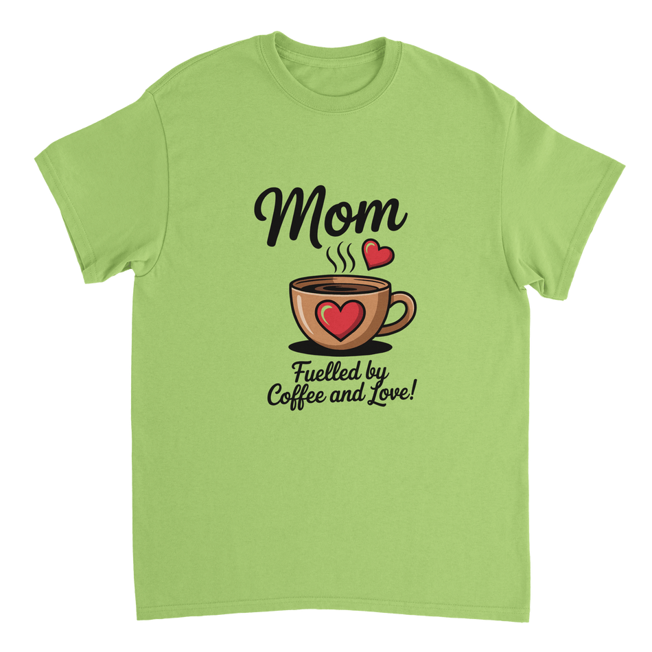 Coffee & Love Mom T-Shirt – Heavyweight Cotton Tee for Moms - KPAP Canada
