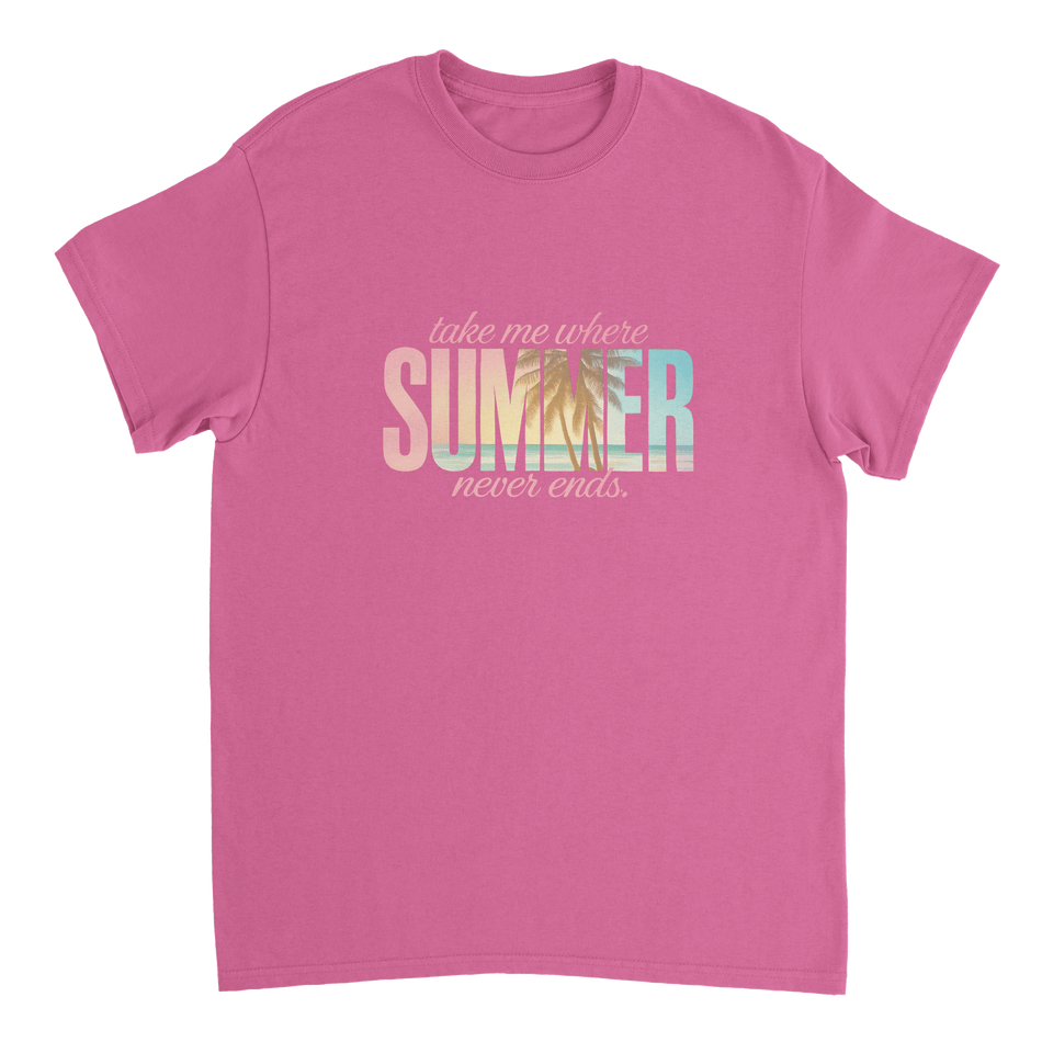 Endless Summer Vibes T-Shirt – Pastel Dreamscape, Premium Cotton, Classic Fit, Durable Casual Wear - KPAP Canada