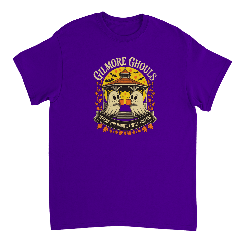 Gilmore Ghouls 'Where You Haunt, I Will Follow' T-Shirt – Spooky Cozy Comfort, Heavyweight Cotton - KPAP Canada