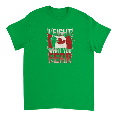 Canadian Firefighter 'I Fight What You Fear' T-Shirt – Premium Cotton, Bold Design, Everyday Hero Wear - KPAP Canada