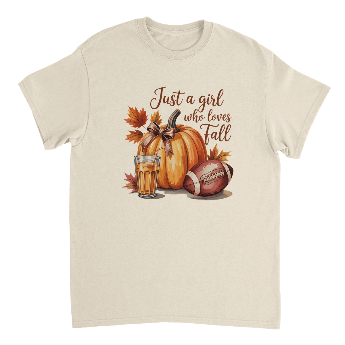 Just a Girl Who Loves Fall T-Shirt – Cozy Autumn Vibes, Premium Cotton, Classic Fit for Everyday Comfort - KPAP Canada