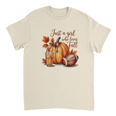Just a Girl Who Loves Fall T-Shirt – Cozy Autumn Vibes, Premium Cotton, Classic Fit for Everyday Comfort - KPAP Canada