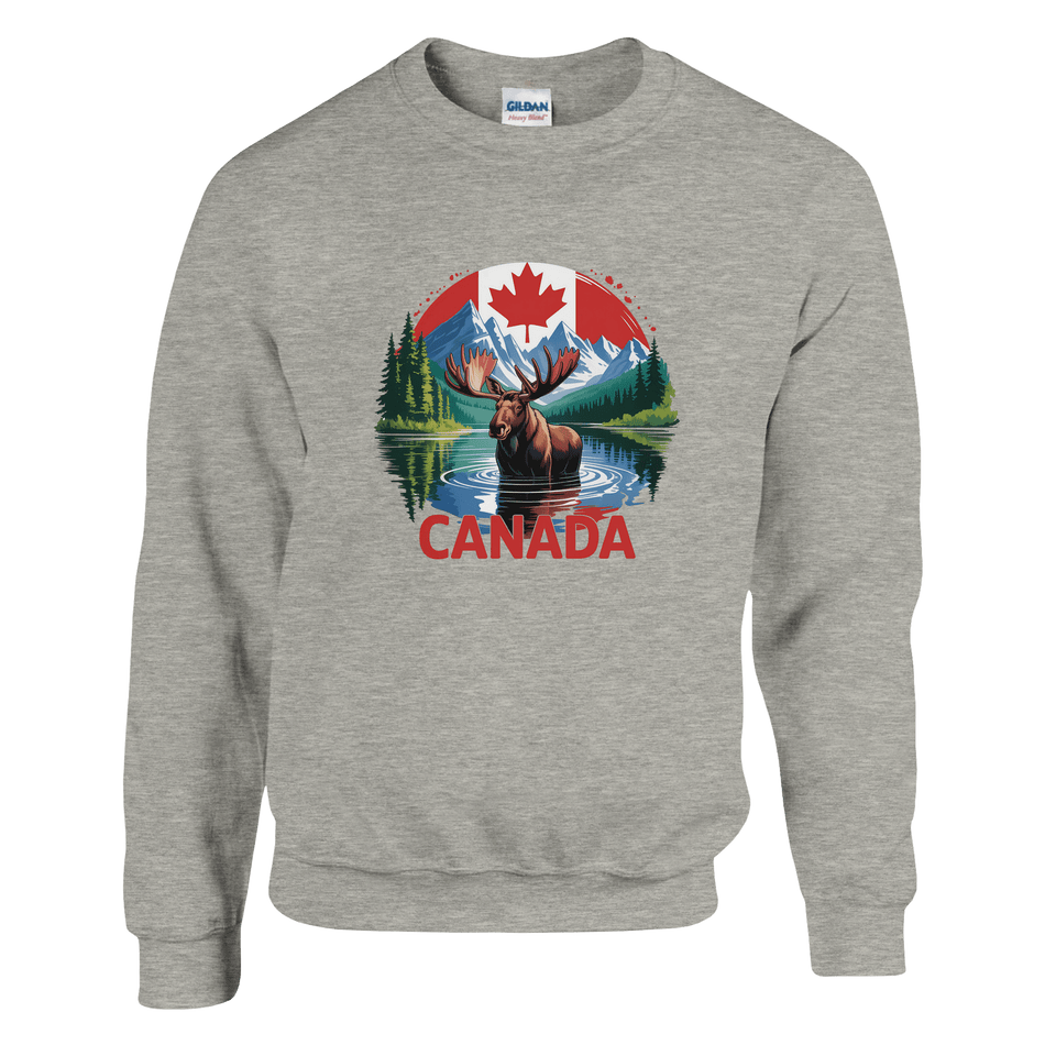Canada Moose & Mountains Heavy Blend Sweatshirt – Classic Comfort - KPAP Canada