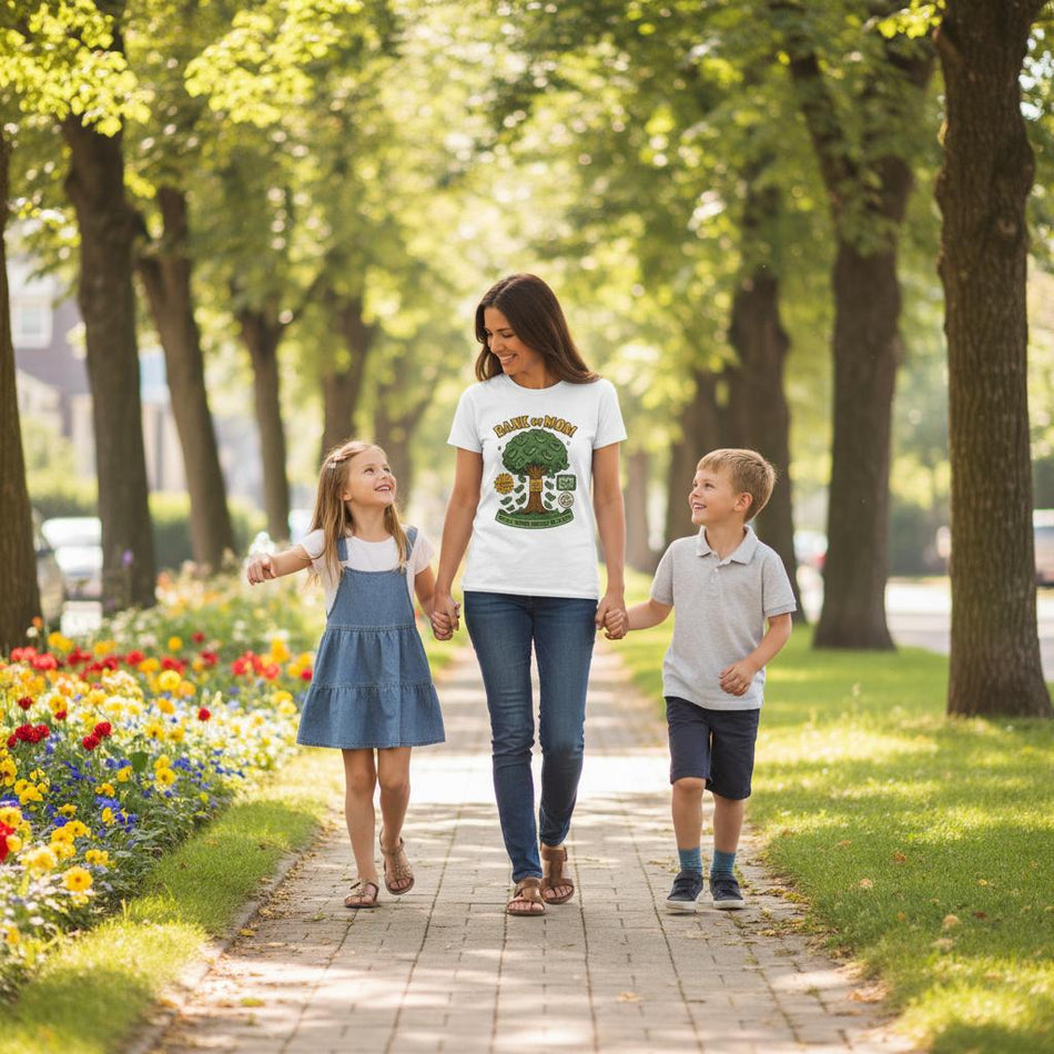 Ultra Cotton T-Shirt - 'Bank of Mom' Design for Unisex Style - KPAP Canada