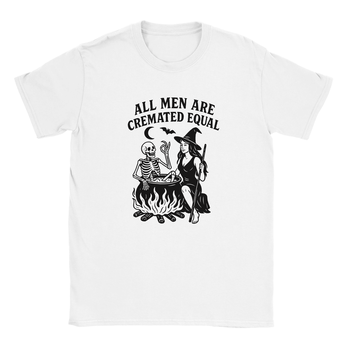 Unisex Halloween T-Shirt - All Men Are Cremated Equal Graphic Tee - KPAP Canada
