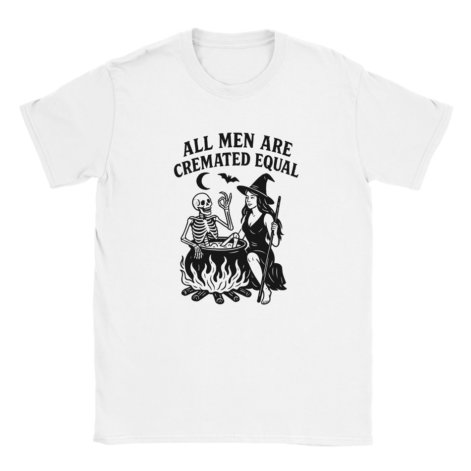 Unisex Halloween T-Shirt - All Men Are Cremated Equal Graphic Tee - KPAP Canada