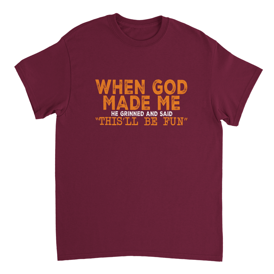 "This'll Be Fun" T-Shirt – Heavyweight Cotton, Classic Fit, Durable Casual Wear in Your Choice of Fun Hues - KPAP Canada