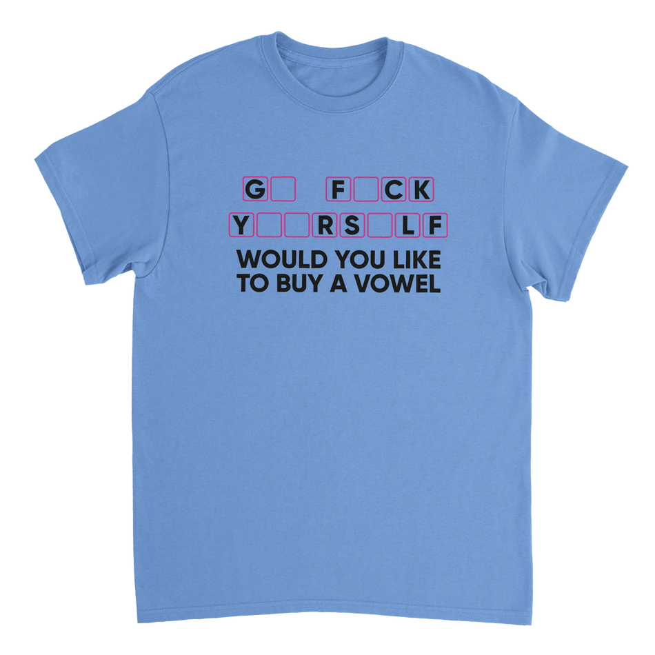 Humorous T-Shirt - 'Would You Like to Buy a Vowel?' Attitude Apparel - KPAP Canada