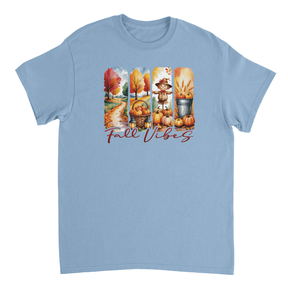 Autumn Harvest "Fall Vibes" T-Shirt – Heavyweight Cotton, Classic Fit, Durable Casual Wear - KPAP Canada